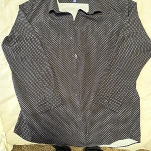 Apt. 9 Black and White Geometric Button Down Shirt